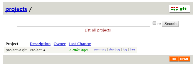 Project-A의 GitWeb